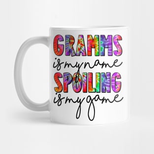 Tie Dye Gramms Is My Name Spoiling Is My Game Mothers Day Mug